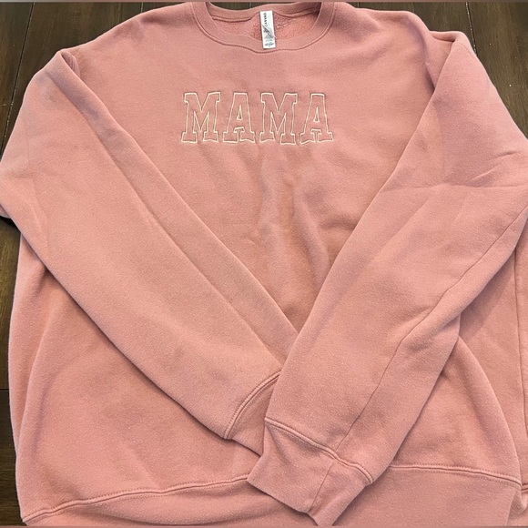 Bella Canvas Tops - MAMA Crewneck Sweatshirt in Dusty Rose size large